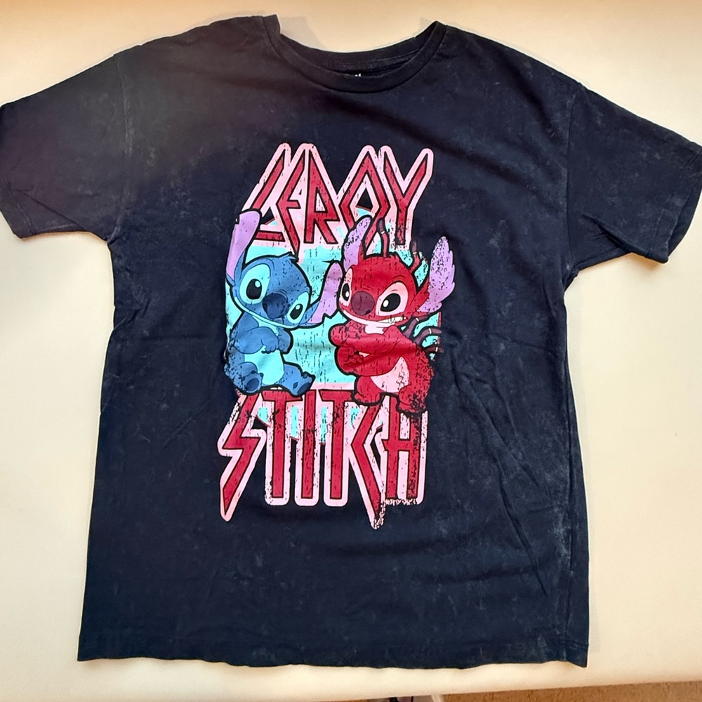 Primark Kids Stitch Graphic Tee - Black